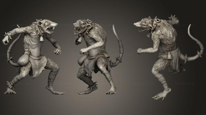 Figurines heroes, monsters and demons (Moulder Slave, STKM_1012) 3D models for cnc